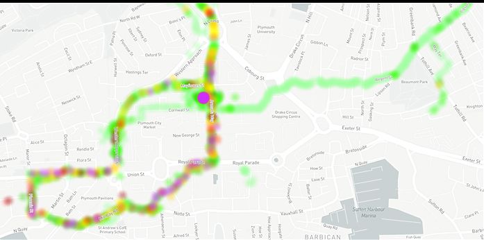 Air quality monitoring map